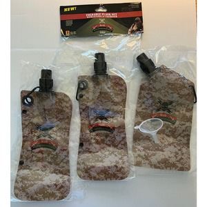 M48 Kommando Disposable Flask Set 3-Pack With Funnel and Carabiner
